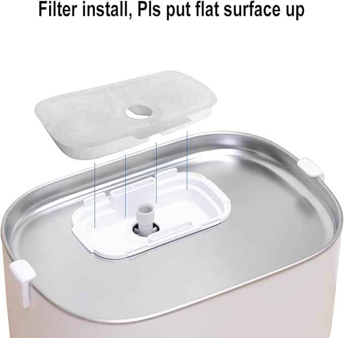 48-Pack Cat Water Fountain Filter Repalcement,For PETLIBRO Dockstream Cat Water Fountain PLWF005/PLWF115/PLWF105, Pet libroTriple Filtration System with Pre-filter Sponge
