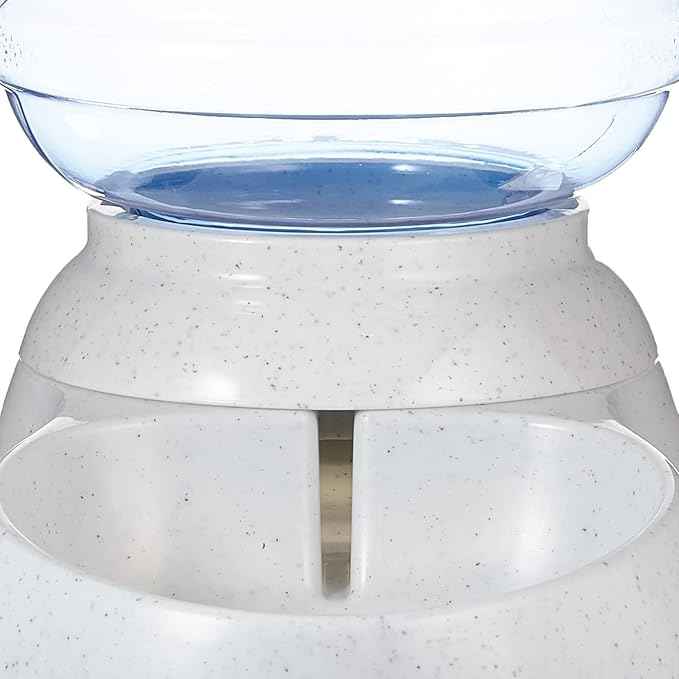 Amazon Basics Gravity Pet Water Dispenser for Cat and Dog, Easy to Clean, 1 Gallon Capacity, Small, Gray