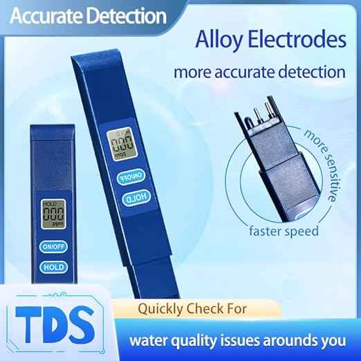 2 PCS TDS Meter-Digital Water Tester, Dissolved Solids Test Kit, Fast & Accurate Measurements - Ideal for Drinking, Tap, Pond, Well, Pool, Aquarium, RO/DI, Hydroponics