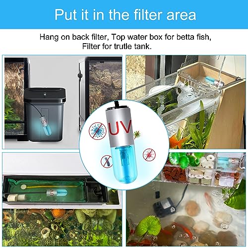 3W Mini Aquarium Algae Removal Light With Timer