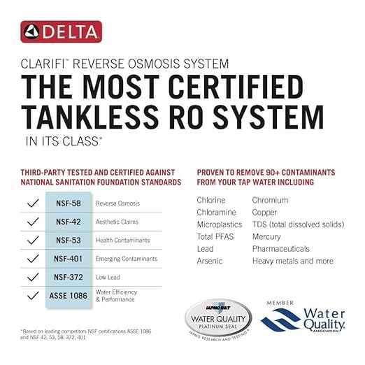 Delta Faucet Clarifi Under Sink Reverse Osmosis Water Filter System, 6-Stage RO Water Filter, Tankless Water Filtration System, Undersink Water Filter, Reverse Osmosis Filter System, DWQ1001012