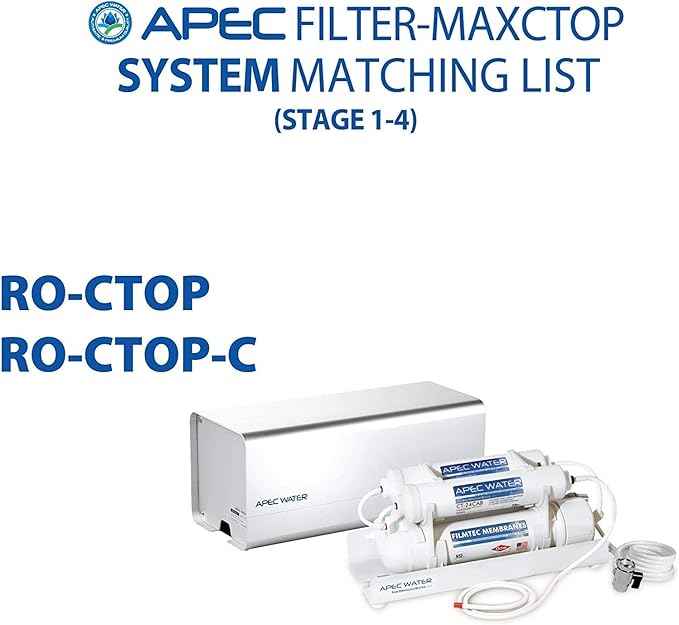 APEC Water Systems Filter-MAXCTOP US Made 90 GPD Complete Replacement Filter Set for Ultimate Series Countertop Reverse Osmosis Water Filter System