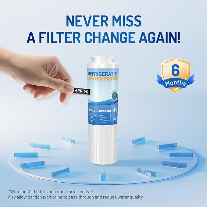 UKF8001 Replacement for whirlpool Filter 4 - Edr4rxd1 Water Filter fit for Filter 4,whr4rxd1,4396395,UKF8001AXX-200,krfc300ess01 wrf555sdfz16 wrx735sdhz00, wrx735sdhz02,Hdx Fmm-2 |2pack| Zypxsyxgb - AquaVibe