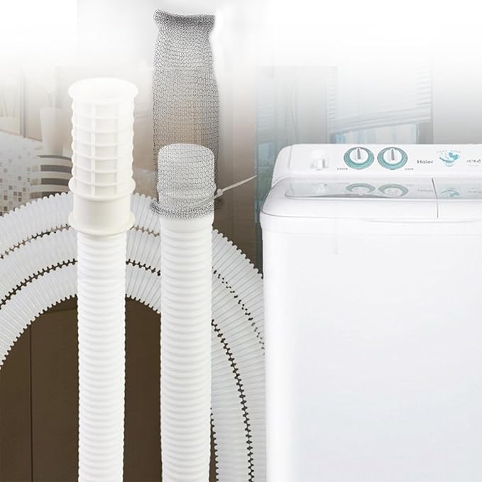 24 PCS Washing Machine Drain Lint Trap, Lint Traps, Lint Catcher for Washing Machine, with 24 Nylon Cable Ties