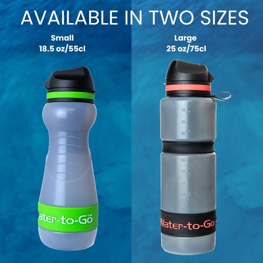Water-to-Go Travel Water Filter Bottle, 18.5oz/55cl