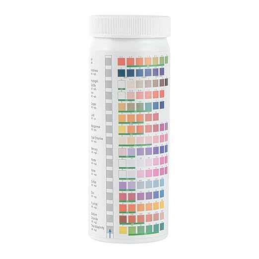 Restaurantware Instant Multiple-Use Water Test Kit 100 Count 17-in-1 Water Test Kit, 2 Bacteria Tests, For Tap & Well Water, Chlorine Testing Strips, Tests For Lead, Bacteria, Hardness, Fluoride