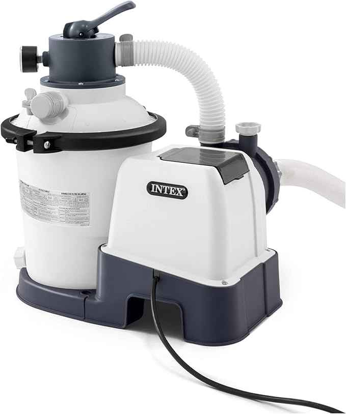 INTEX 925 GPH Krystal Clear Sand Filter Pump for Above Ground Pools, Swimming Pool Pump with Automatic Timer - Improved Circulation, Filtration, & Clarity