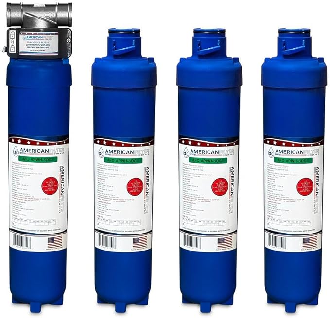 American Filter Company® # AFC-904-SYS, Compatible with 3M® AP904/AP17-HDS for Whole House,Quick Change Water Filter System, -4 Packs