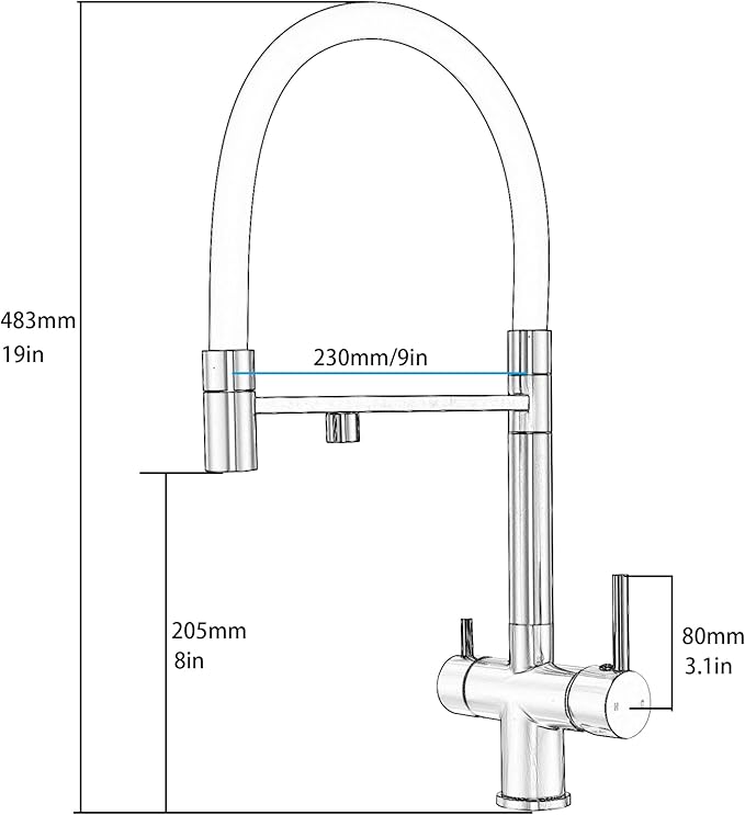 PiroosoKitchen Faucets with Water Filter Faucet Buil-in,3 Way Drinking Water Faucet for Kitchen Sink, Brushed Gold