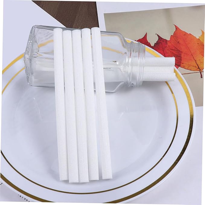 PRETYZOOM 50pcs Diffuser Sticks High Absorption Humidifier Refill for Essential Oils Replacement Wicks for Home Car and Travel Use - AquaVibe