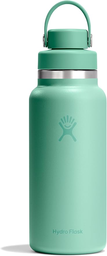 Hydro Flask Water Bottle - Insulated Stainless Steel - Wide Mouth Flex Chug Lid, Non Spill, Leakproof in 32 Oz Mermaid Green