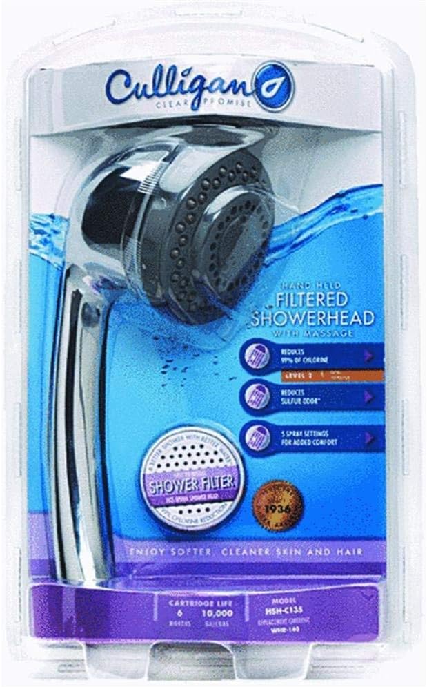 Culligan HSH-C135 Hand Held Water Filtered Showerhead, Chrome Finish