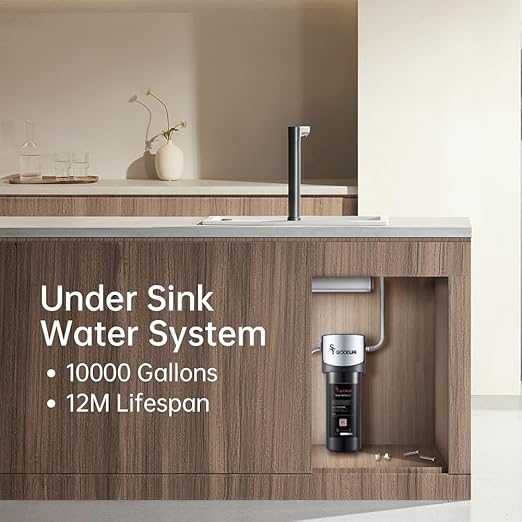 Q5-F Direct Connect Under Sink Water Filter System,Remove PFAS, PFOA/PFOS, Fluoride, Chlorine,Lead, Bad Taste & Odor,NSF42&53 Certified,Service Life 1 Year.