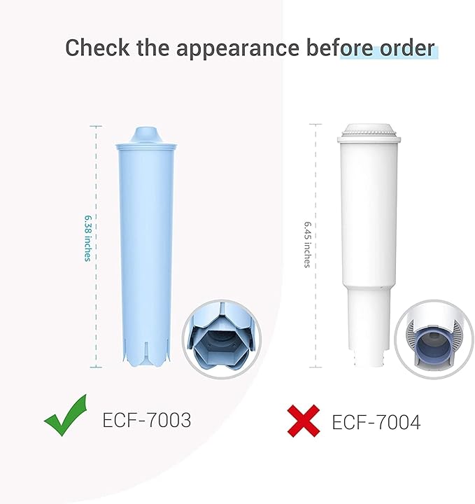 EcoAqua Replacement Water Filter, Replacement for Jura® Filter Clearyl/Claris Blue Capresso® Clearyl Coffee Machine Water Filter, TÜV SÜD Certified, Pack of 3 - AquaVibe
