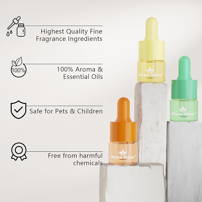Hotel Fragrance Diffuser Oil Gift Set | Aromatherapy Diffuser Oil | Inspired by of Four Season, Marriott, Fairmont and The Ritz Carlton Signature Scents, Total 18 Essential Oils for Home