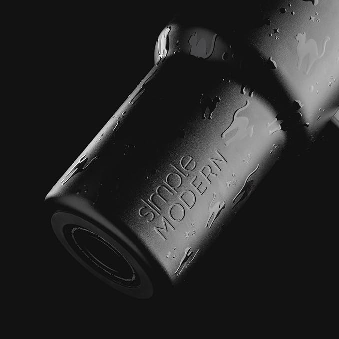 Simple Modern Halloween 40 oz Tumbler with Handle and Straw Lid | Leak-Proof Insulated Stainless Steel Water Bottle Travel Mug | Gifts for Women Men Him Her | Trek Signature | Black Cats