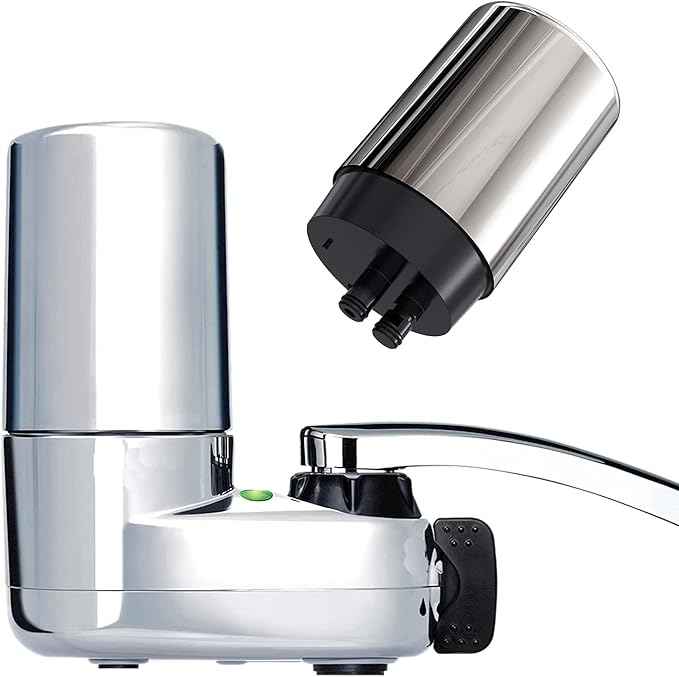 NRP Premium Faucet Water Filter Replacement for BRITA standard system, chrome tap water filter Reduces Lead, BPA Free - 3Pack
