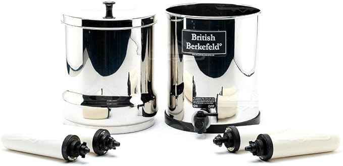 British Berkefeld® Gravity Water Filter with four 7" Super Sterasyl™ Ceramic Water Filter Elements