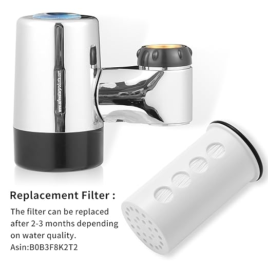 Legionela Faucet Filter Faucet Mount Water Filtration System, Tap Water Filter, Lab Tested & Certified - Log 7 Reduction (50)