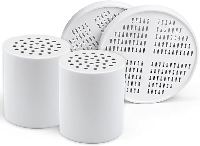 2+2, 20-Stage Shower Filter Replacement Cartridge & Vitamin C + E + A Cartridges, Compatible with AquaHomeGroup Shower, Vitamin-Infused Shower Head Filter.