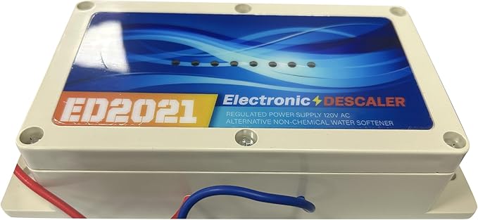 Electronic Water Descaler System Whole House Water Descaler Alternative Electronic Salt Free Hard Water Conditioner Remove Limescale Prevent Deposits Build Up Suitable for Various Pipes