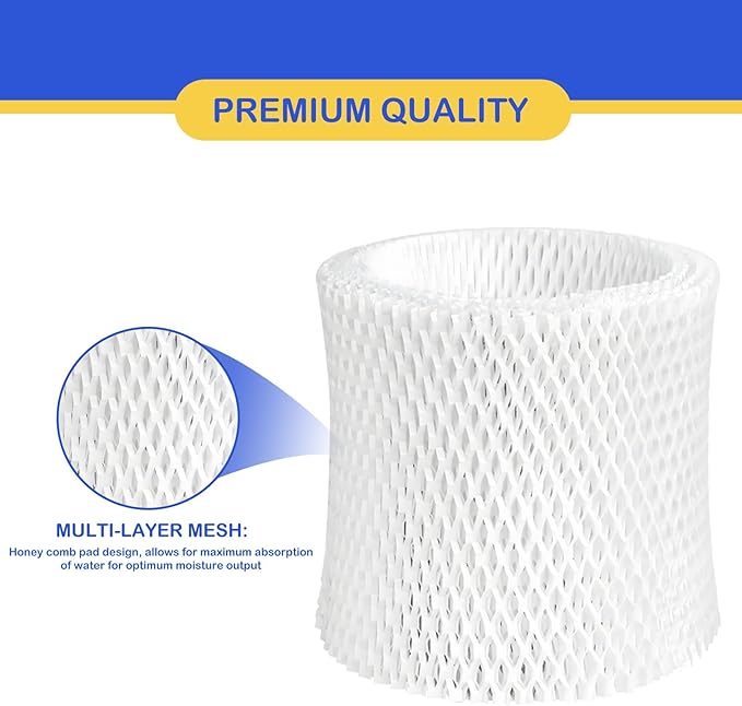 Humidifier Wicking Replacement Filter Compatible with Canopy Bedside and Nursery Humidifier, Wood Pulp & Paper Filter, 6 Pack