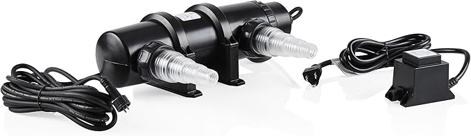 Alpine Corporation 7 Watt UV Clarifier Intended for Fountains, Waterfalls, and Water Circulation Out of Water Use, Black
