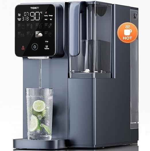 TOKIT T1 Pro Reverse Osmosis Water Filter Countertop, NSF/ANSI 58, RO Whole House Water Filter System with Alkaline Remineralization Filter and Instant Heating Tech, No Installation