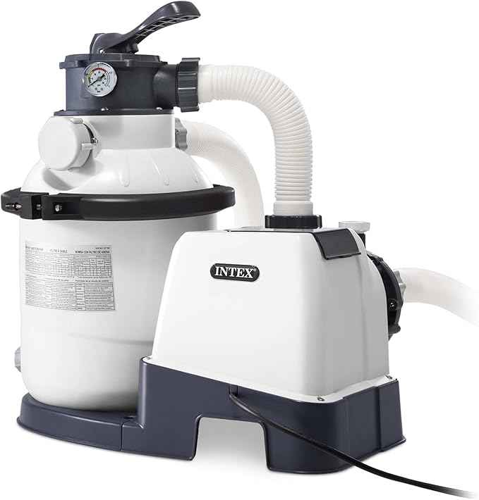 INTEX SX1500 Krystal Clear Sand Filter Pump: 1500 GPH Pump Flow Rate – Improved Circulation and Filtration – Easy Installation