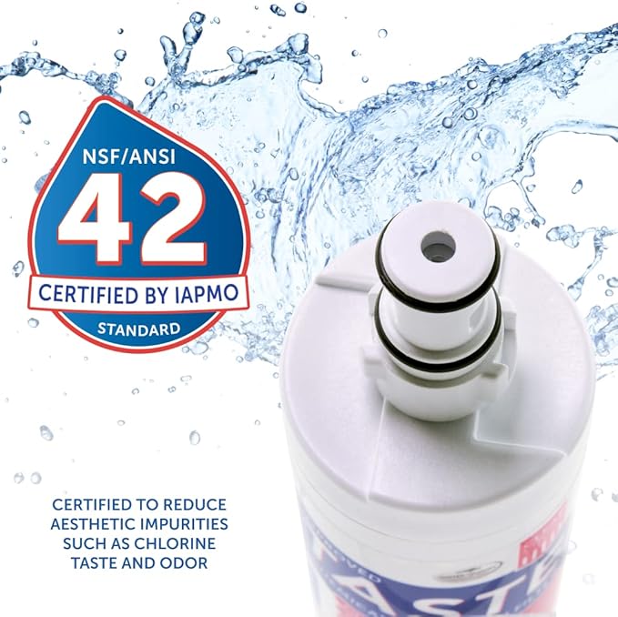 Clear Choice Taste Filter Replacement for Whirlpool 4396508 EDR5RXD1 Filter Compatible with FILTER5 WF285 WPRF-100 8212652 Refrigerator Water Filter, NSF/ANSI 42, Box of 2, Made in the USA