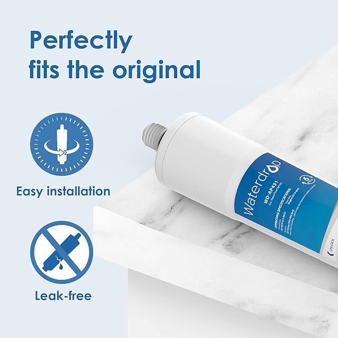 Waterdrop AP431 Replacement Cartridge for Aqua-Pure AP431 Hot Water Scale Inhibitor for AP430SS, Prevent Scale Accumulation and Protect Water Heaters, Pack of 1