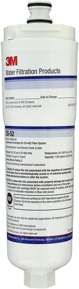 3M CS-52 Bosch 640565 Refrigerator Filter