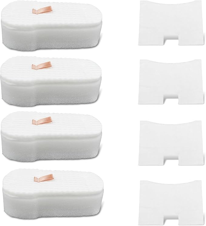 Filter Replacements Compatible with Shark Vacuum HZ2000 HZ2002 HZ251 HZ602 HH200 HH202 HH205 HZ602 HZ702 UV580 QS2000QBK QS2000QBL,4-Sets Foam & Felt Filters,Replace Part # XPMFHZ2000 & XFFKHZ2000 - AquaVibe
