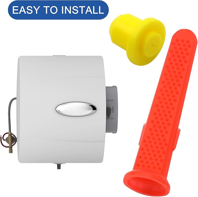 4004 Humidifier Drain Type in-Line Strainer Red (2 Pcs) and Humidifier Parts Yellow Orifice 4231 (2 Pcs) Compatible with Aprilaire Humidifier 400, 500, 550, 550A, 558, 560, 560A, 568 and 600 - AquaVibe