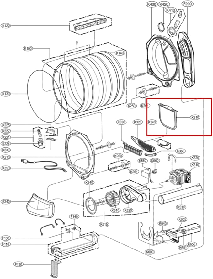 Dryer Lint Filter Screen Trap Replaces For LG DLEX5101V DLEX5170W DLEX5680W DLEX7600WE DLEX5780VE DLEX7600KE DLEX5101W DLEX5170V DLEX5680V DLEX6001W DLEX7600VE DLEX5175W DLEX5170W DLEX5680WE Dryer