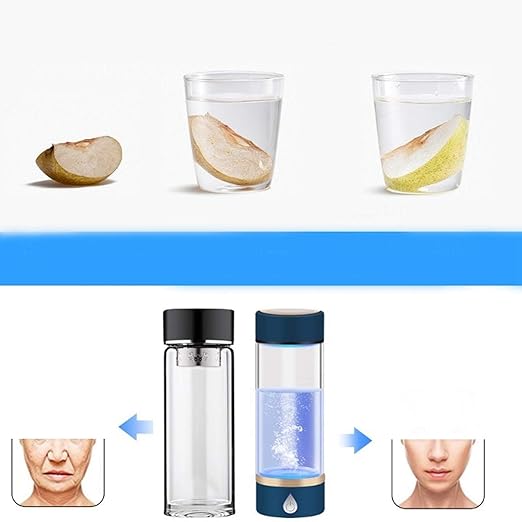 Hydrogen Water Generator Ionizer, Portable Hydrogen Water Ionizer Machine, Rechargeable Hydrogen Rich Water Glass Health Cup for Home Travel