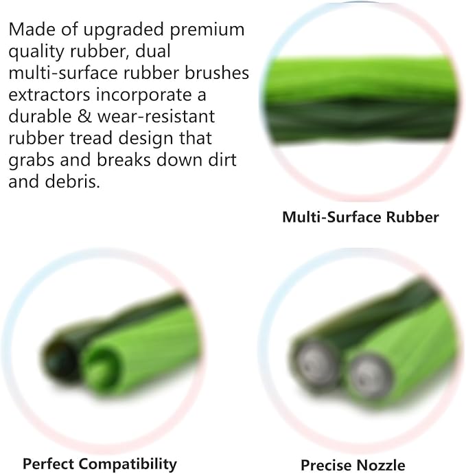 2 Set of Roller Brush & 10 Filters & 4 Mop Pads & 10 Side Brushes Replacement Parts Accessories Compatible with iRobot Roomba Combo i5 i5+ j5 j5+ Robot Vacuum Cleaner - AquaVibe