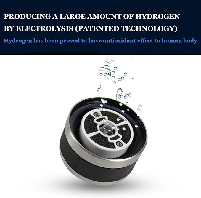 H2 Rich Hydrogen Water Bottle, Portable Hydrogen Rich Water Generator, USB Rechargeable Electrolysis Ionizer Generator Cup, with LED Indicator Light