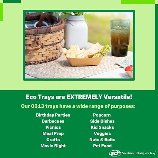 Southern Champion Tray 0513 #100 ECO Kraft Paperboard Food Tray, 1 lb Capacity (Case of 1000)