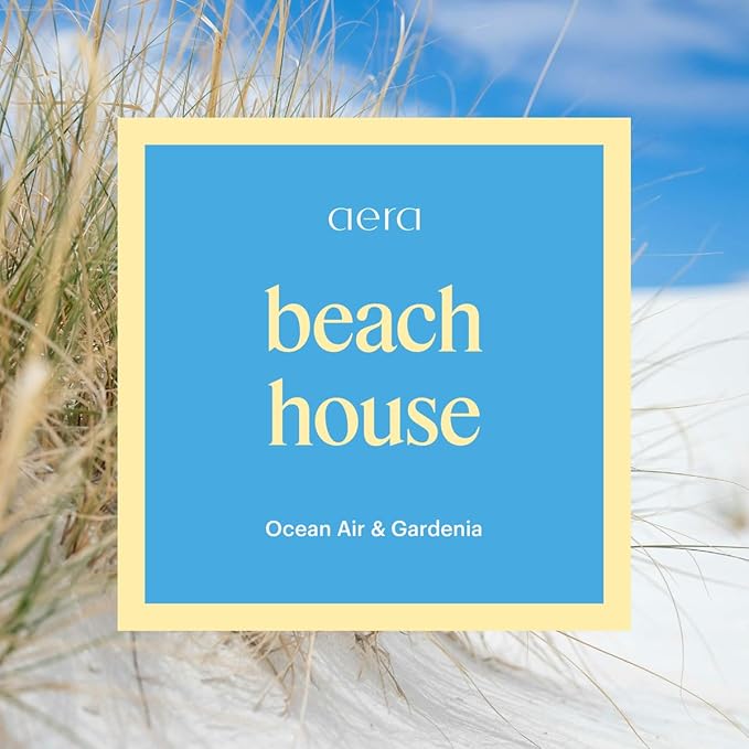 AERA Smart Home Fragrance Diffuser and Beach House Scent Refill Bundle - Alexa Compatible, Hypoallergenic, Family and Pet Safe, App Controlled