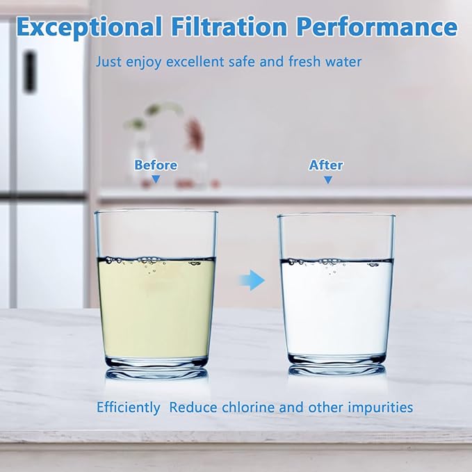 4 Pack DA29-00020B Refrigerator Water Filter, Compatible with Samsung HAF-CIN/EXP, DA29-00020A/B, DA29-00020B-1, RWF0700A, 469101,RF263BEAESR, RF28HMEDBSR, RS25J500DSR, 6 Month / 300 Gallon