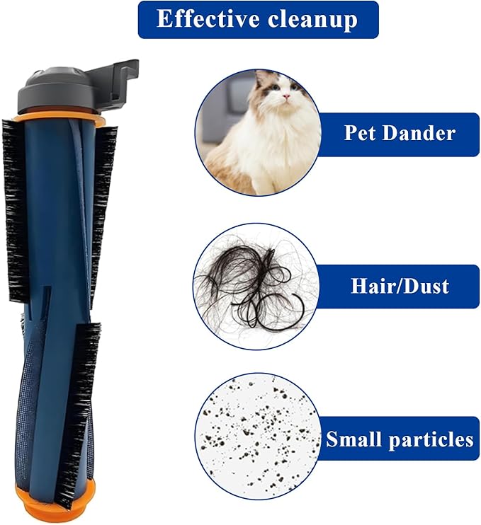 Vacuum Replacement Parts Accessories Kit Compatible With Shark RV2310AE Matrix Robot Vacuum Cleaner, 1 Main Brush, 2 HEPA Filters, 6 Side Brushes, 1 Cleaning Brush 10 Pack - AquaVibe