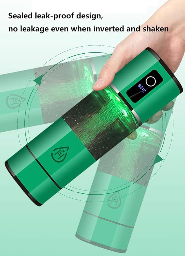 8000PPB Rechargeable PEM Hydrogen Water Bottle Generator – Portable Hydrogen Water Machine with LED, Smart Electric Hydrogenated Water Bottle for Travel, Fitness & Daily Hydration