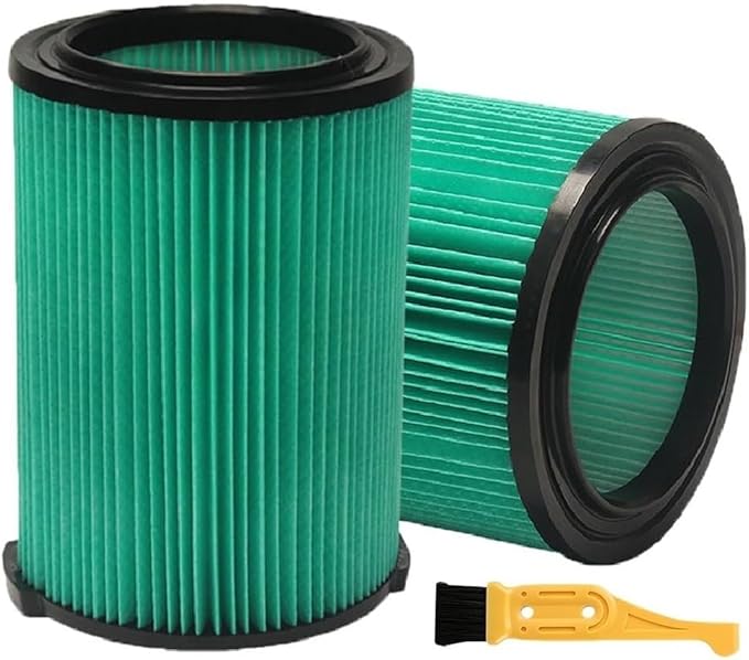 2 Pack VF6000 5-Layer Pleated Replacement Vacuum Filter Compatible for Ridgid Shop Vac 5-20 Gallon Wet/Dry Vacuums,Fit for Husky 6-9 Gallon Vacs - AquaVibe