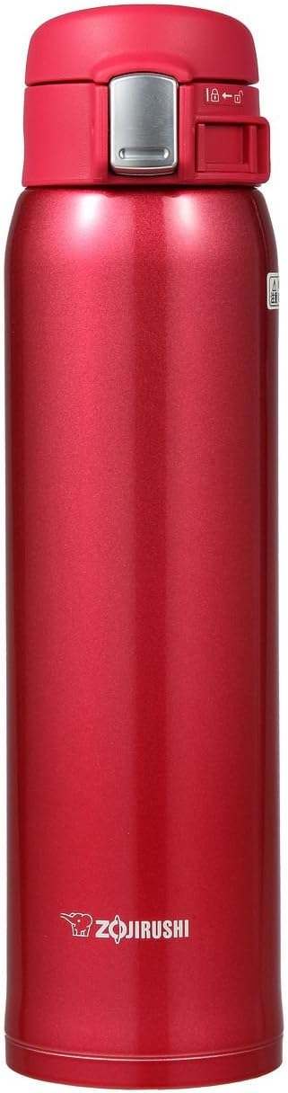 Zojirushi SM-SA60RW Stainless Steel Mug, 20-Ounce, Clear Red
