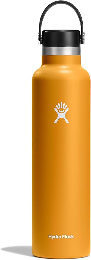 Hydro Flask Water Bottle - Insulated Stainless Steel - Non Spill, Leakproof in 24 Oz Fossil Brown