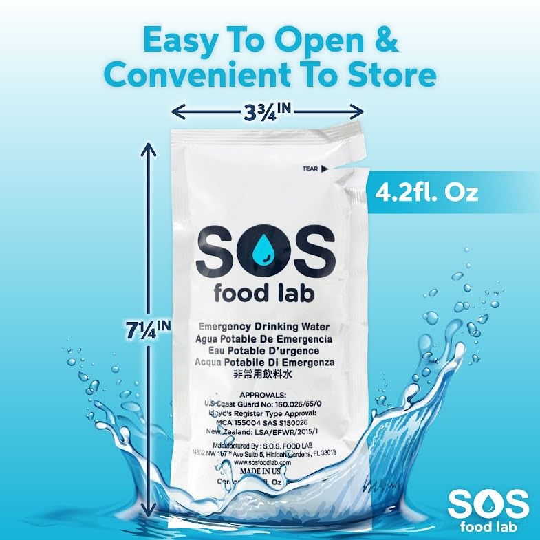Emergency Water Pouches 2 Day Supply (12 Count)
