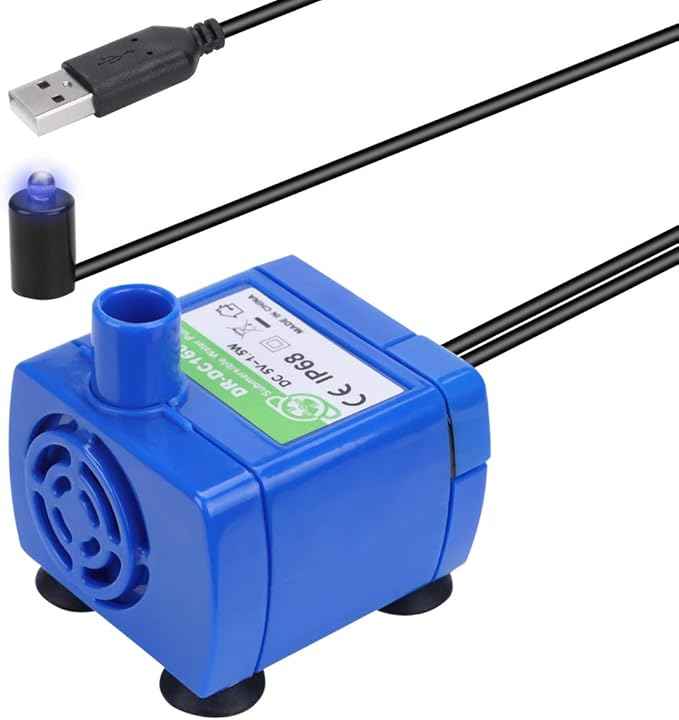 Wonder Creature Cat Water Fountain Pump, Replacement Pump for Round, Cubic and Crystal Cat Water Fountain, Pet Fountain Pump
