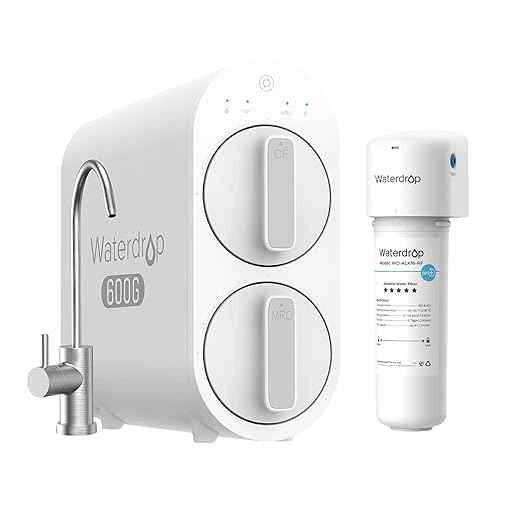 Waterdrop G2P600 Reverse Osmosis System with Alkaline Water Filter System WD-ALK16, 600 GPD Reverse Osmosis Water Filter, 7 Stage Tankless RO Water Filter System, Under Sink RO System, Bundle