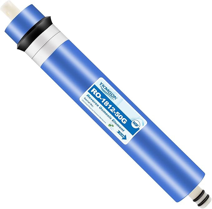 50 GPD Reverse Osmosis RO Membrane Element，12"x1.8" Replacement Water Filter or Under Sink Home Drinking RO Water Purifier System